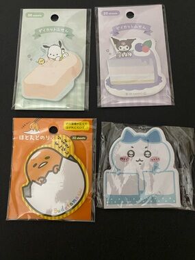 Sanrio & Gudetama Cute Character Sticky Note Set